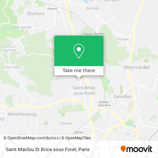 Mapa Saint Maclou St Brice sous Foret