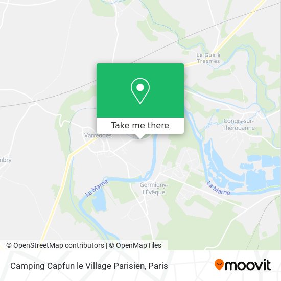 Mapa Camping Capfun le Village Parisien