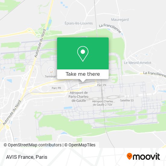 AVIS France map