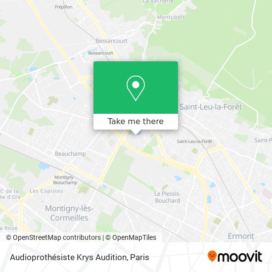 Audioprothésiste Krys Audition map