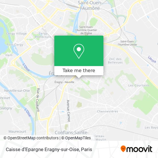 Mapa Caisse d'Epargne Eragny-sur-Oise