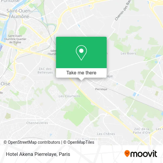 Hotel Akena Pierrelaye map