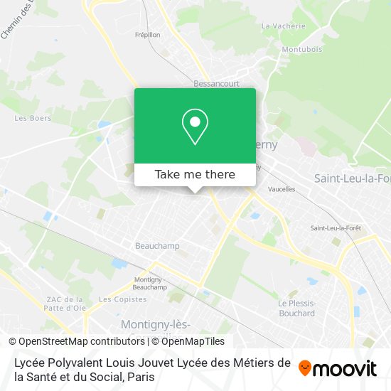 Lycée Polyvalent Louis Jouvet Lycée des Métiers de la Santé et du Social map