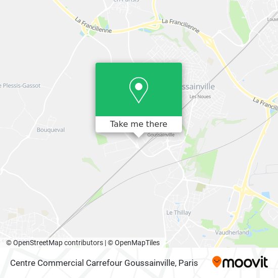 Centre Commercial Carrefour Goussainville map