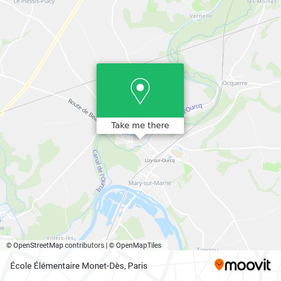 Mapa École Élémentaire Monet-Dès