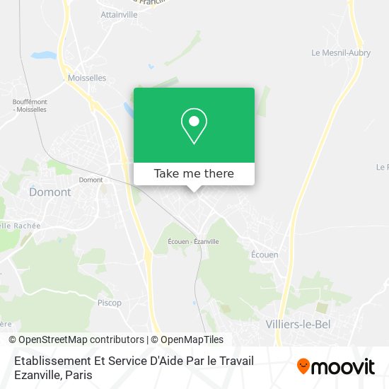 Mapa Etablissement Et Service D'Aide Par le Travail Ezanville