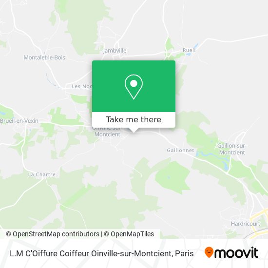 L.M C'Oiffure Coiffeur Oinville-sur-Montcient map