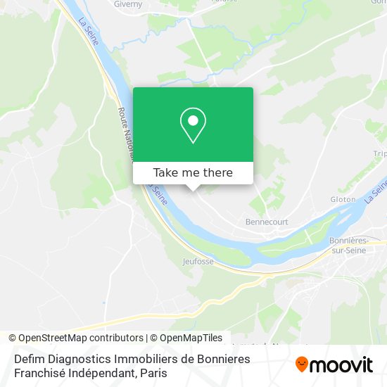 Defim Diagnostics Immobiliers de Bonnieres Franchisé Indépendant map