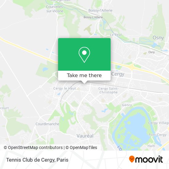 Tennis Club de Cergy map