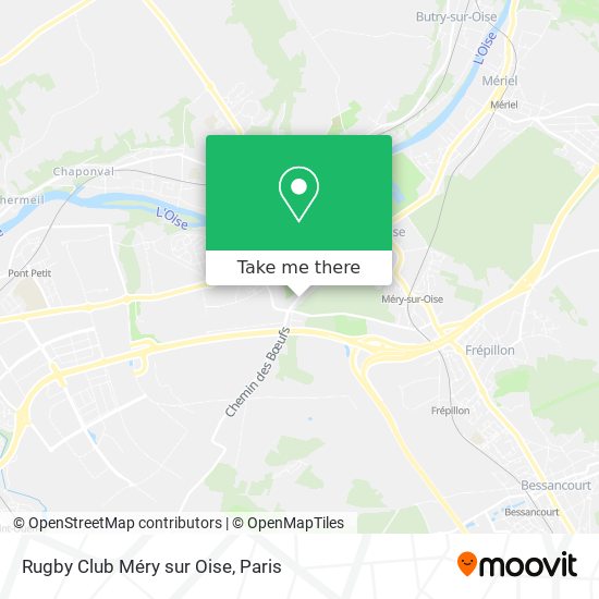 Rugby Club Méry sur Oise map