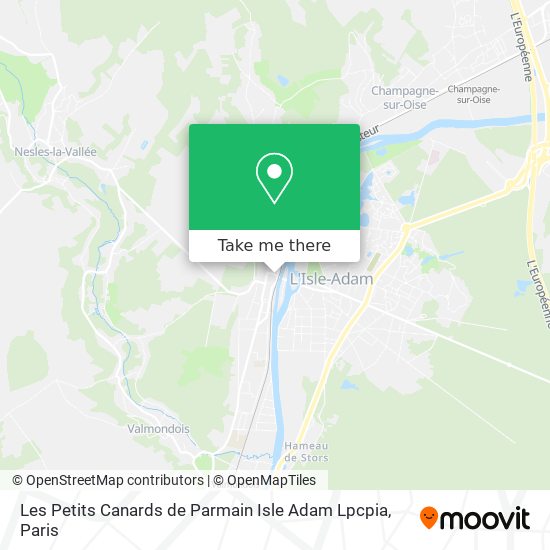 Mapa Les Petits Canards de Parmain Isle Adam Lpcpia
