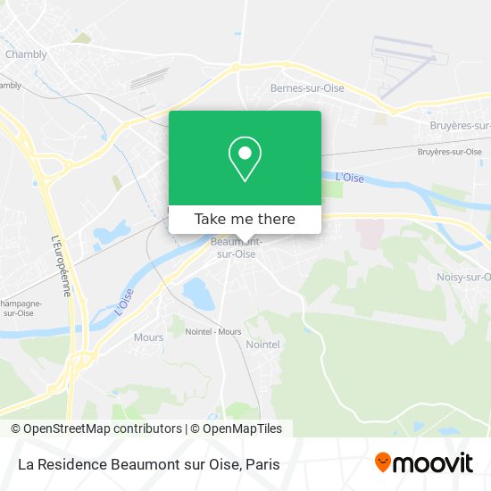 Mapa La Residence Beaumont sur Oise