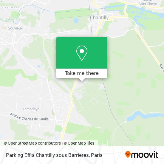 Parking Effia Chantilly sous Barrieres map
