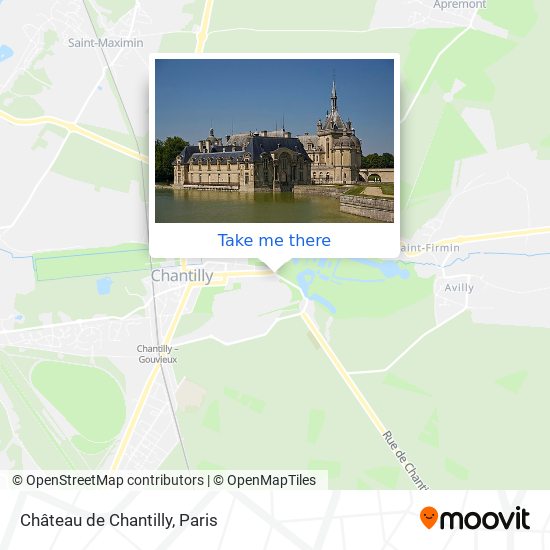 Mapa Château de Chantilly