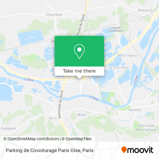 Mapa Parking de Covoiturage Paris Oise