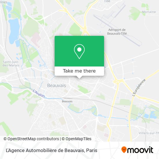 Mapa L'Agence Automobilière de Beauvais