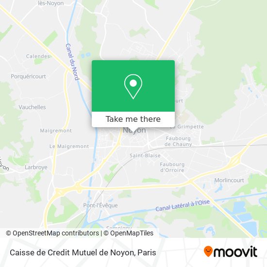 Mapa Caisse de Credit Mutuel de Noyon