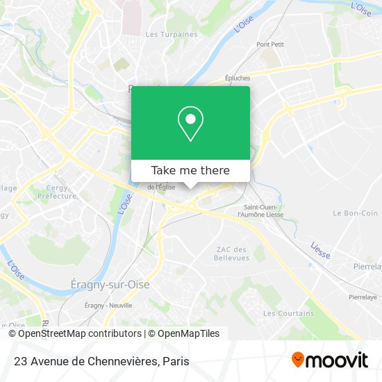 Mapa 23 Avenue de Chennevières