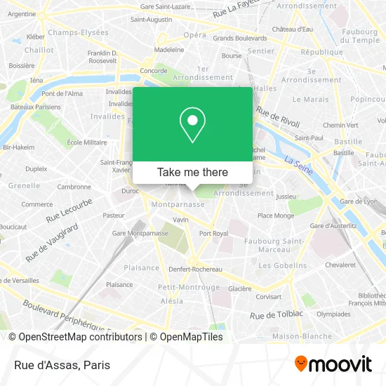 Rue d'Assas map
