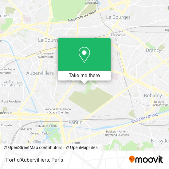 Fort d'Aubervilliers map