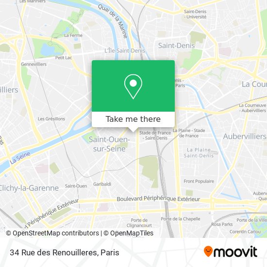 Mapa 34 Rue des Renouilleres