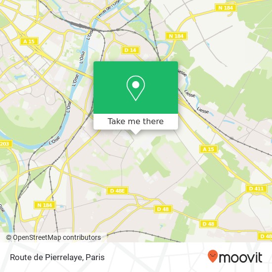 Mapa Route de Pierrelaye