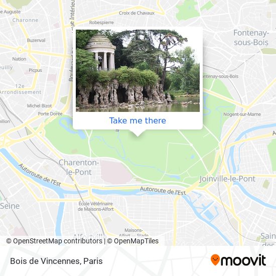 Mapa Bois de Vincennes