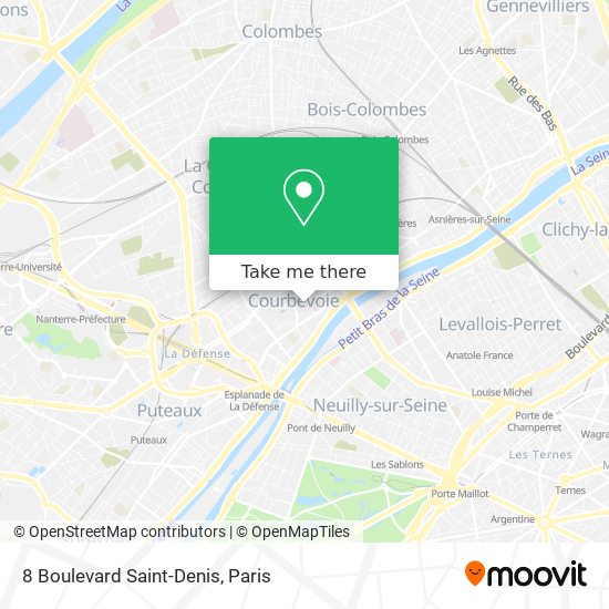 Mapa 8 Boulevard Saint-Denis