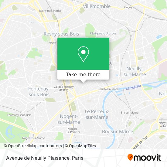 Mapa Avenue de Neuilly Plaisance