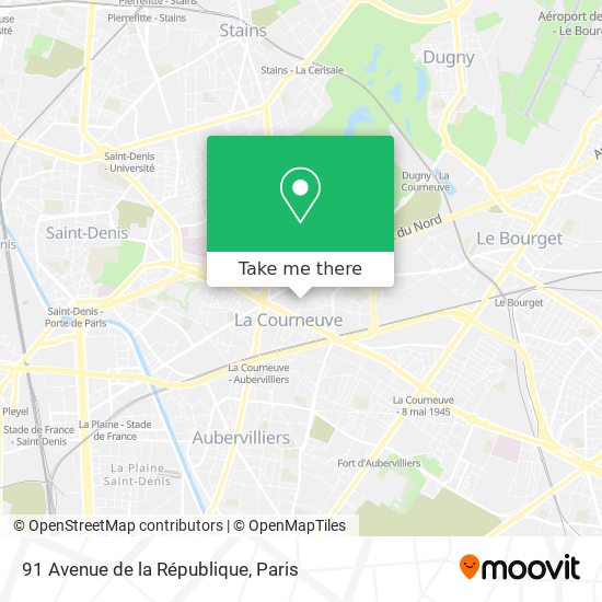 Mapa 91 Avenue de la République