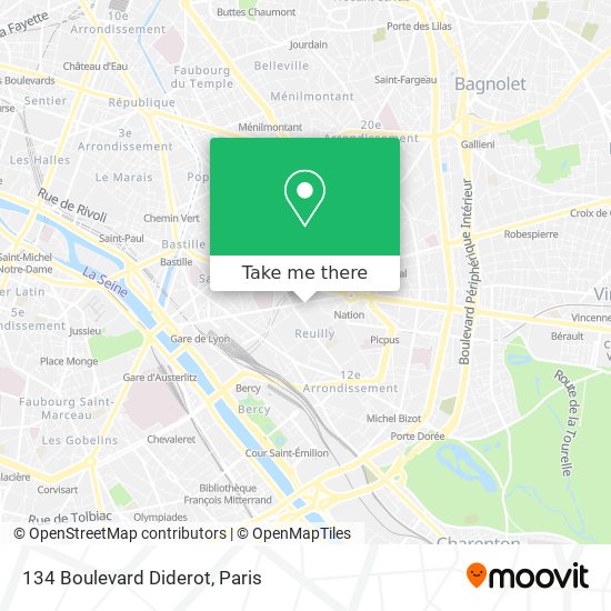 134 Boulevard Diderot map