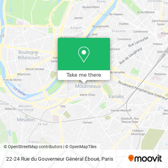 Mapa 22-24 Rue du Gouverneur Général Éboué