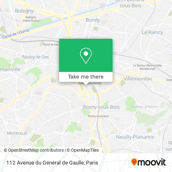 Mapa 112 Avenue du Général de Gaulle