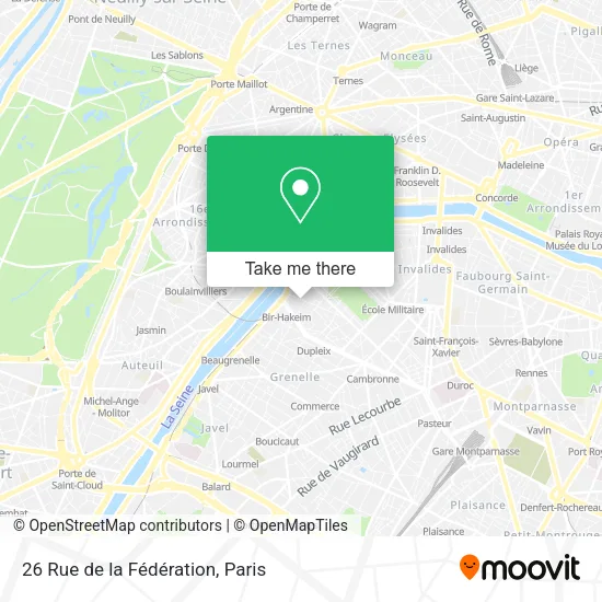 26 Rue de la Fédération map