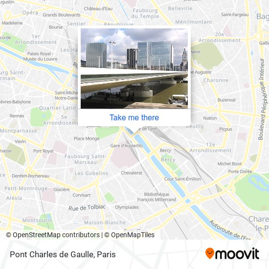 How to get to Avenue Charles de Gaulle in Paris by Bus, Metro, RER, Light Rail or Train?