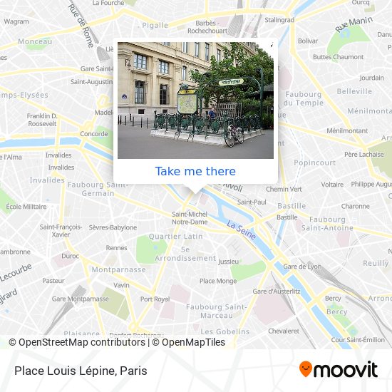 Mapa Place Louis Lépine