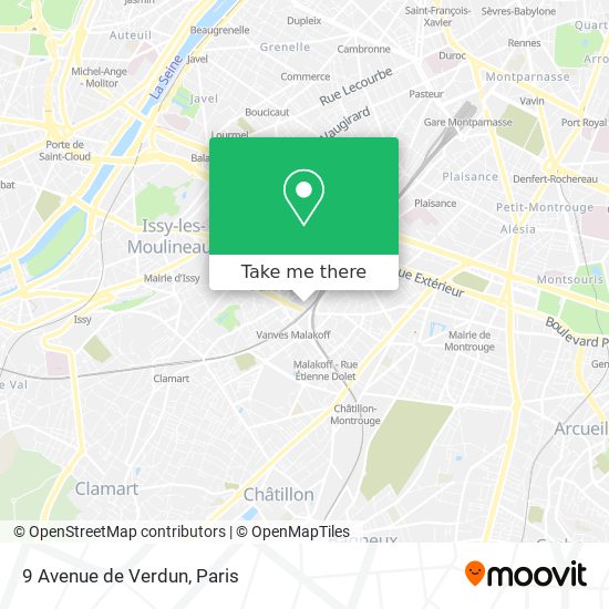 Mapa 9 Avenue de Verdun