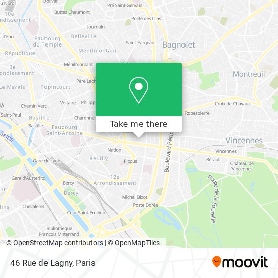 Mapa 46 Rue de Lagny