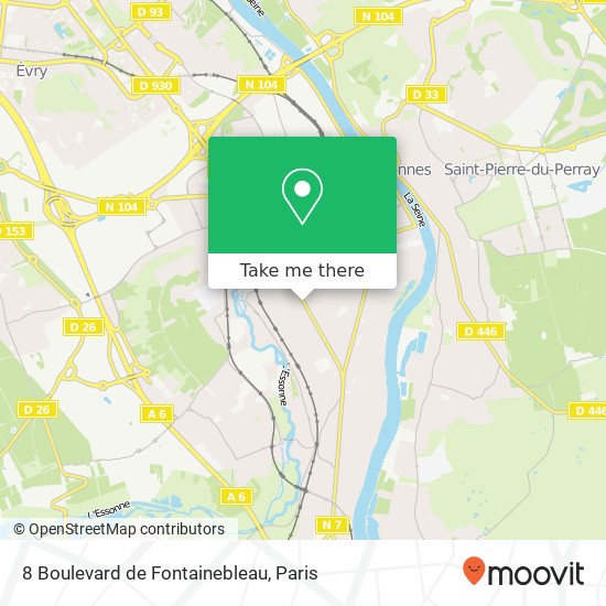 Mapa 8 Boulevard de Fontainebleau