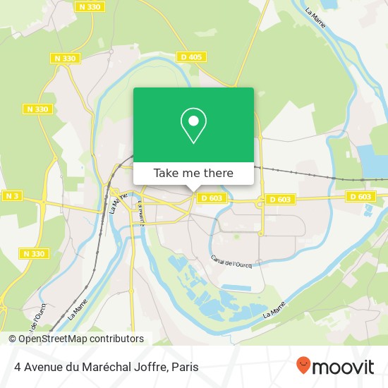 Mapa 4 Avenue du Maréchal Joffre
