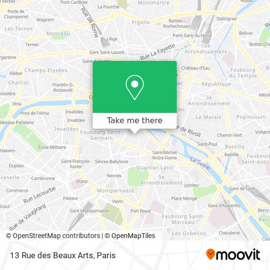 13 Rue des Beaux Arts map