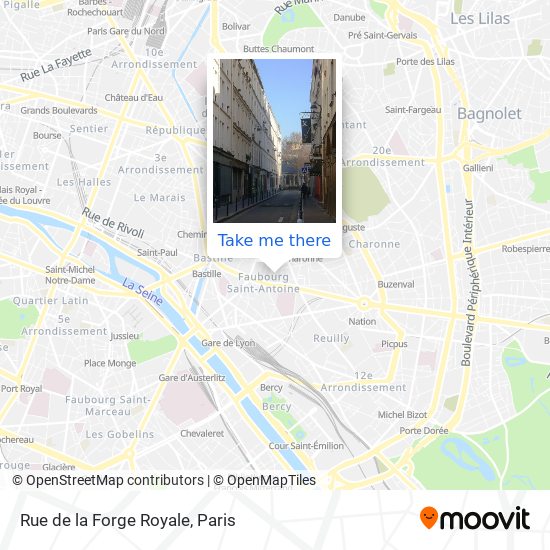 Mapa Rue de la Forge Royale