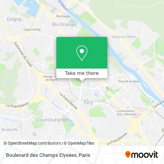 Boulevard des Champs Elysées map