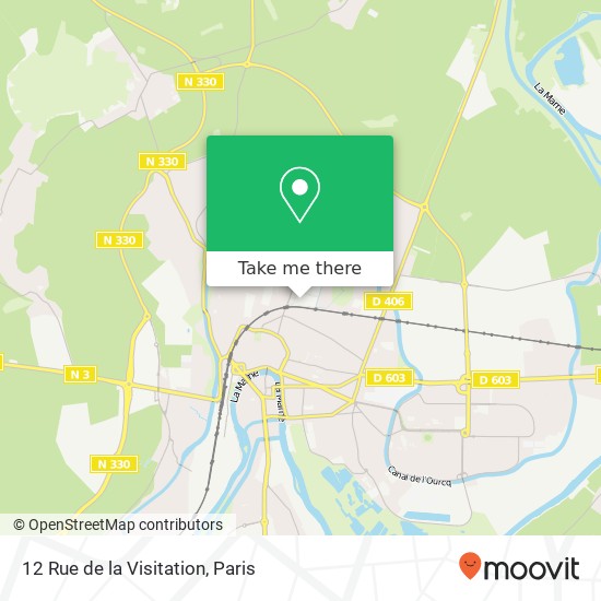 Mapa 12 Rue de la Visitation