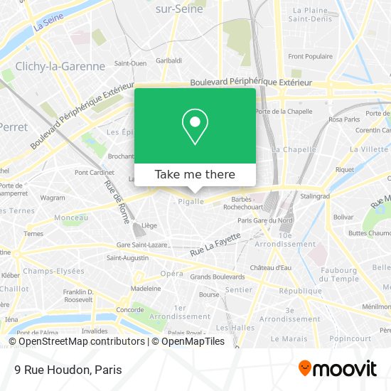 9 Rue Houdon map