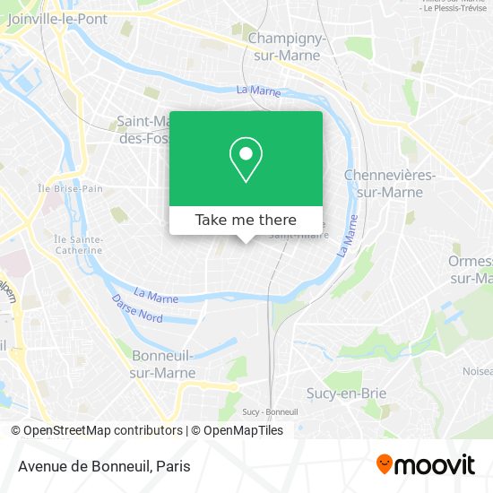 Avenue de Bonneuil map
