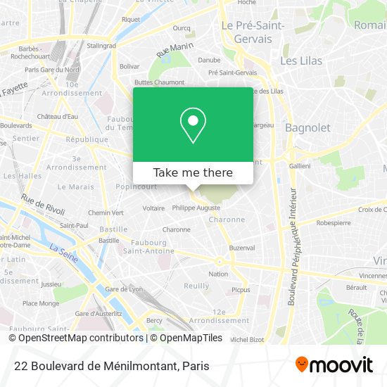 22 Boulevard de Ménilmontant map
