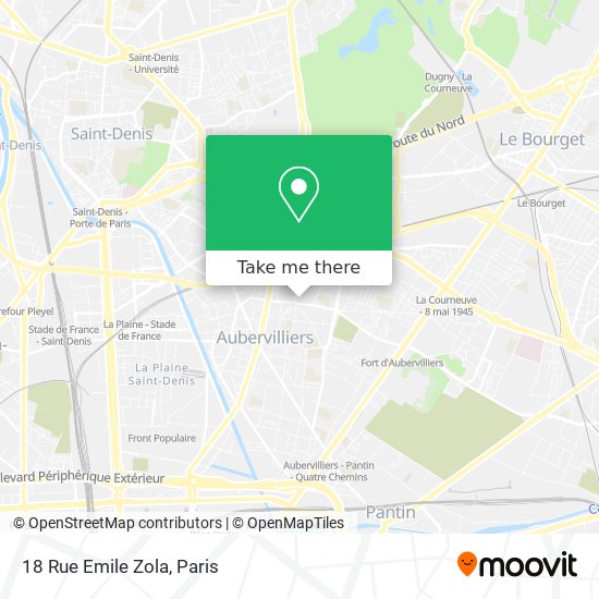 Mapa 18 Rue Emile Zola