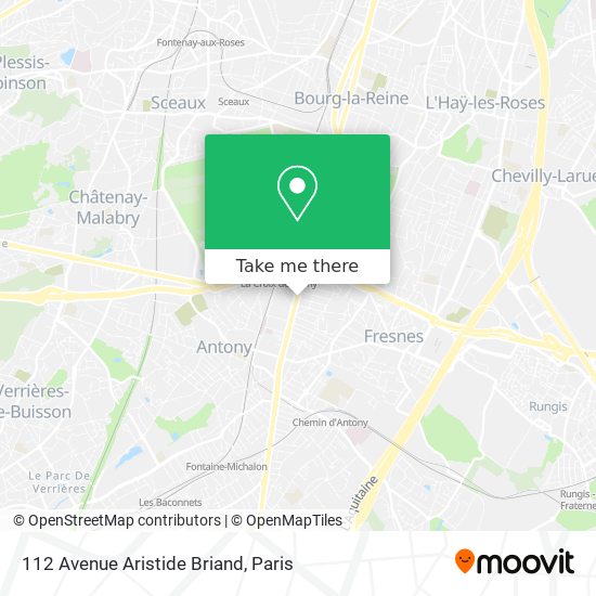 Mapa 112 Avenue Aristide Briand