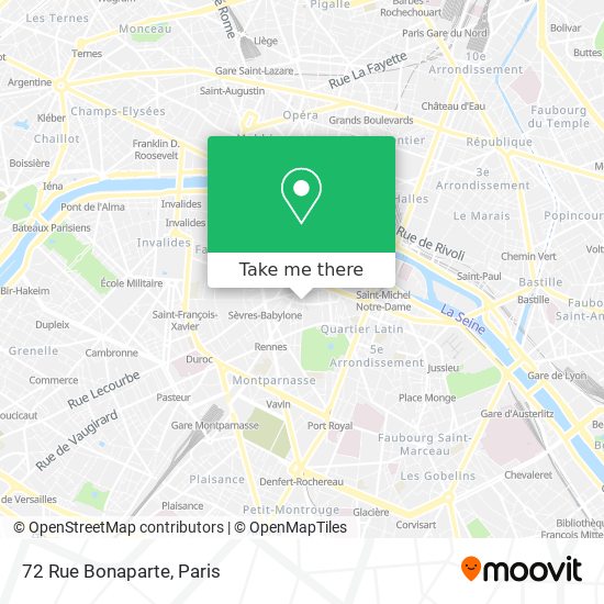 72 Rue Bonaparte map